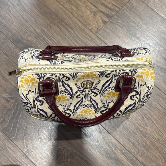 Tory Burch Bowling Bag Floral Contrast Print - Picture 9 of 15